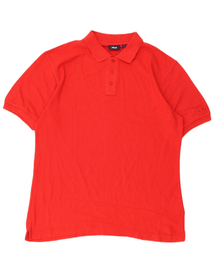 Tricou polo Fila pentru bărbați, mare, roșu, bumbac