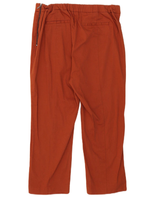 Pantaloni capri drepti pentru femei cu talie înaltă M&Co UK 18 XL W32 L23 maro