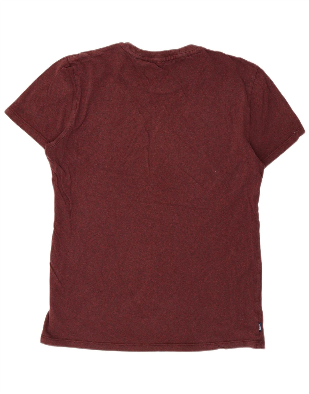 SUPERDRY Mens T-Shirt Top Medium Burgundy Cotton