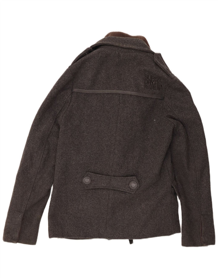 Palton pentru bărbați Superdry UK 38 Lână gri mediu