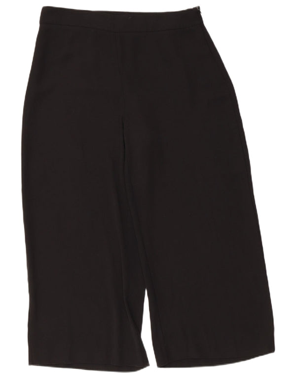 Pantaloni Capri pentru femei cu talie înaltă și picioare largi Zara Mediu L30 L22 Negru