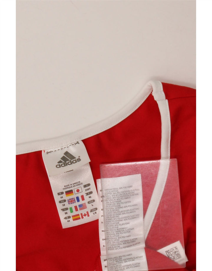 Vestă pentru femei ADIDAS UK 18 XL Nylon roșu