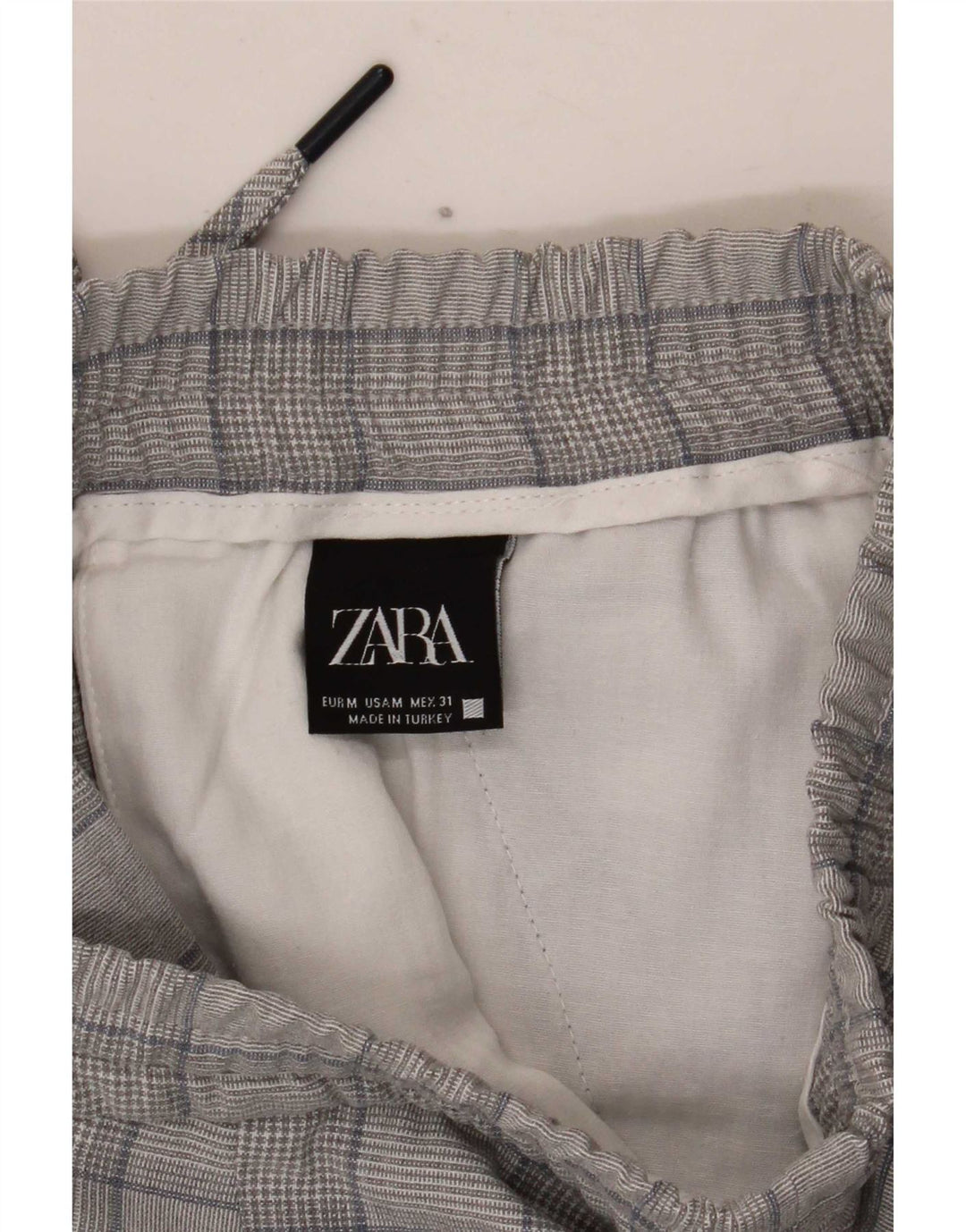 Pantaloni chino slim pentru bărbați Zara Mediu L31 L28 Gri Houndstooth