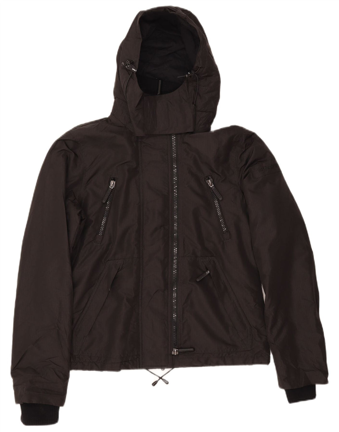 Jachetă de vânt cu glugă Superdry pentru femei UK 12 Medium Black