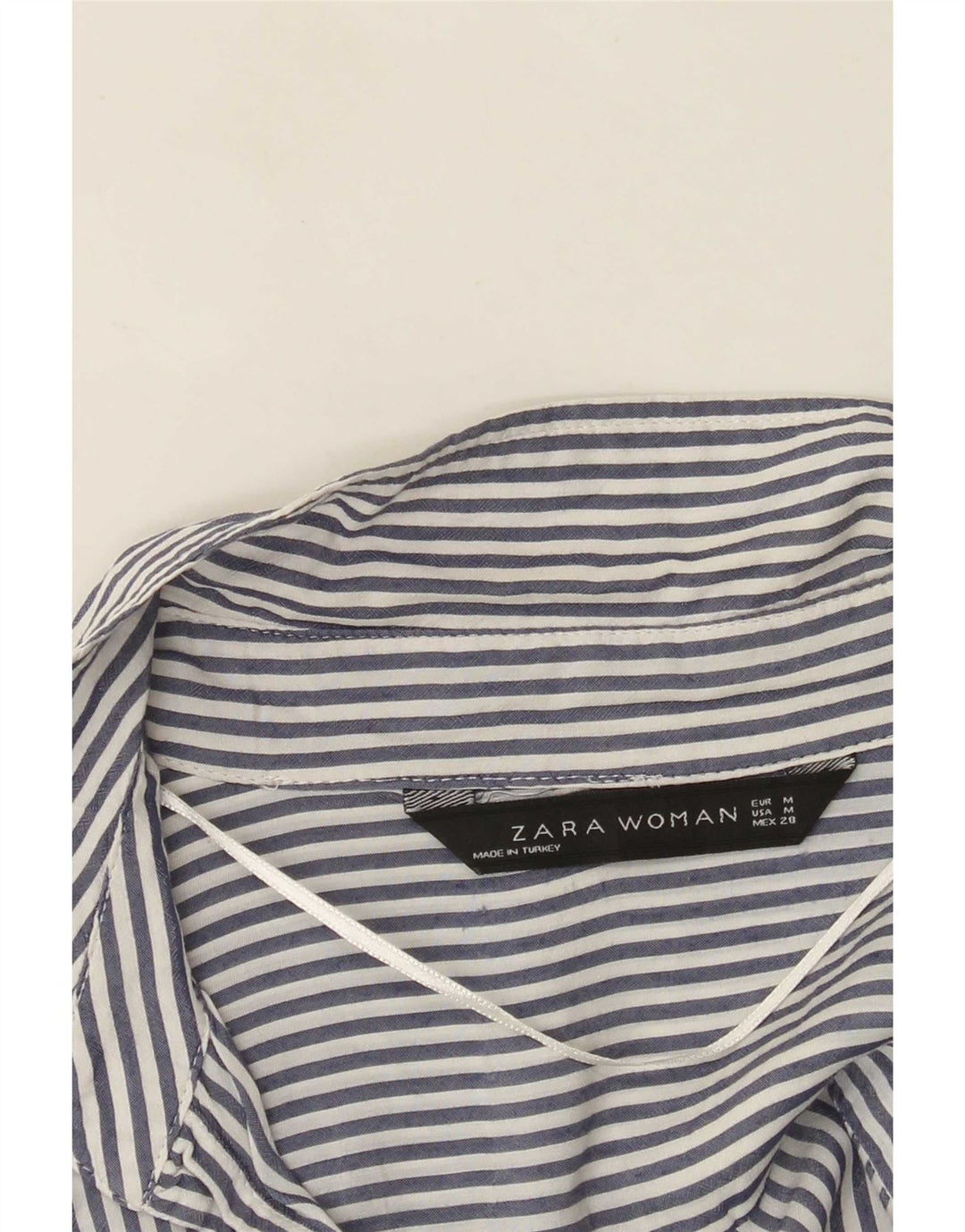 Cămașă pentru femei Zara UK 14 Medium bleumarin cu dungi