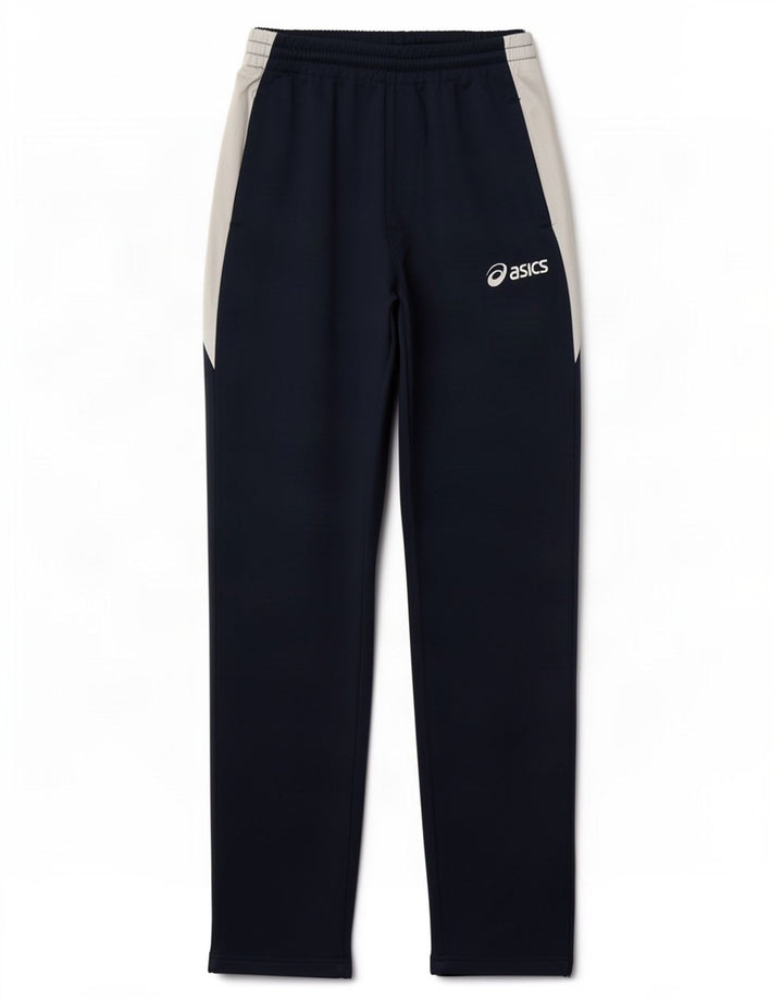 Pantaloni de trening Asics pentru bărbați, mici, albastru, poliester color bloc