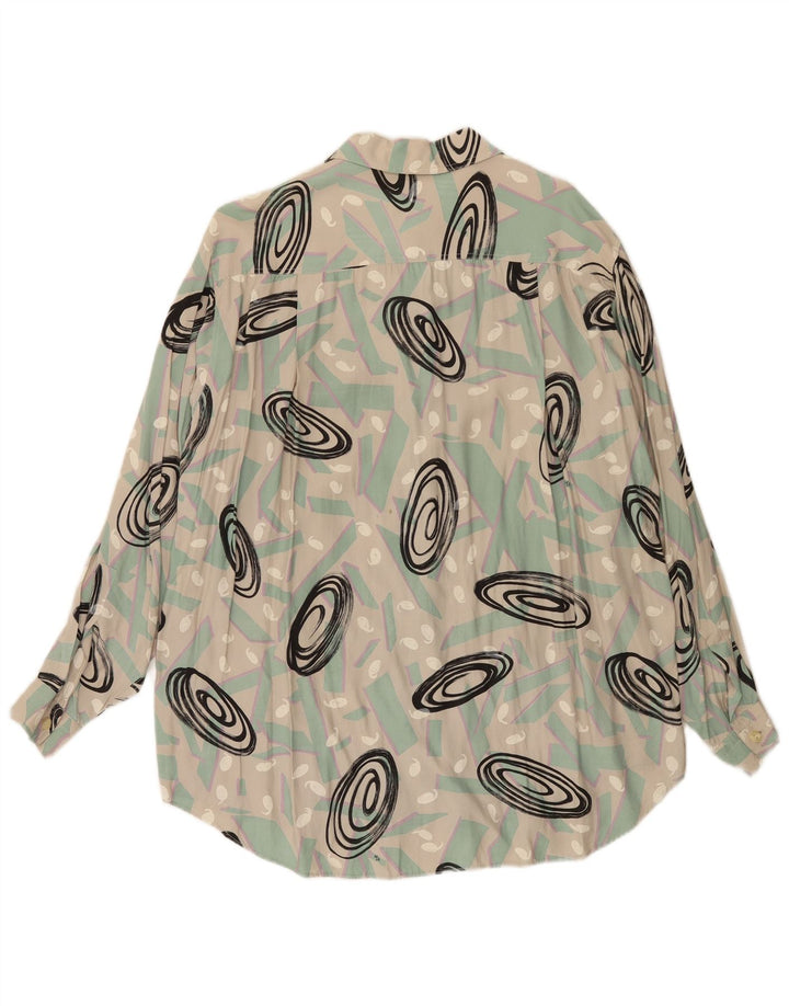 Cămașă Vintage pentru bărbați cu model abstract, bumbac mediu multicolor