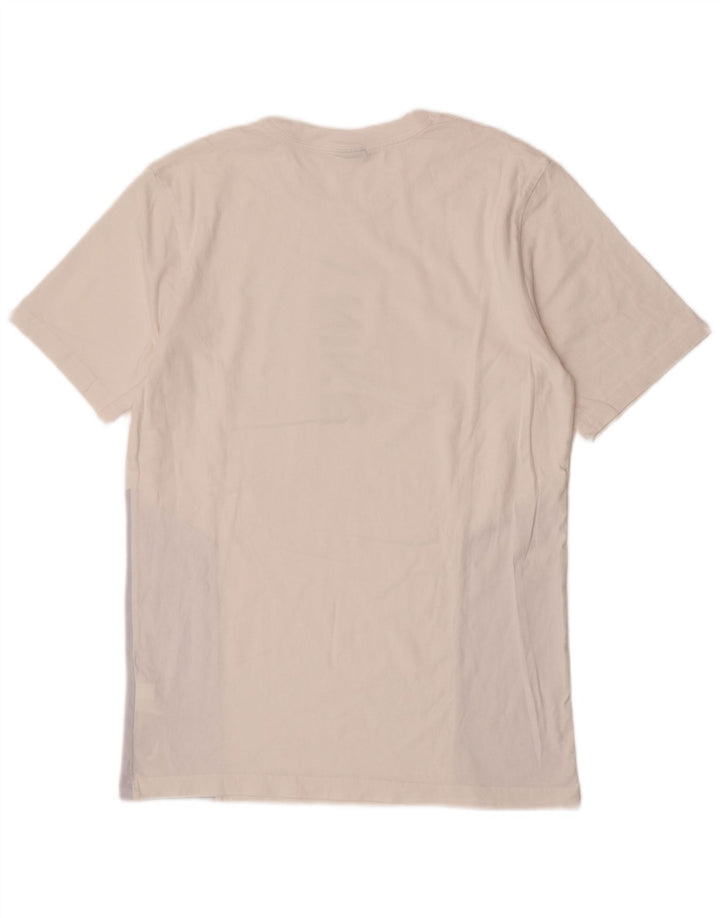 Tricou grafic Nike pentru bărbați Top mediu alb din bumbac color bloc