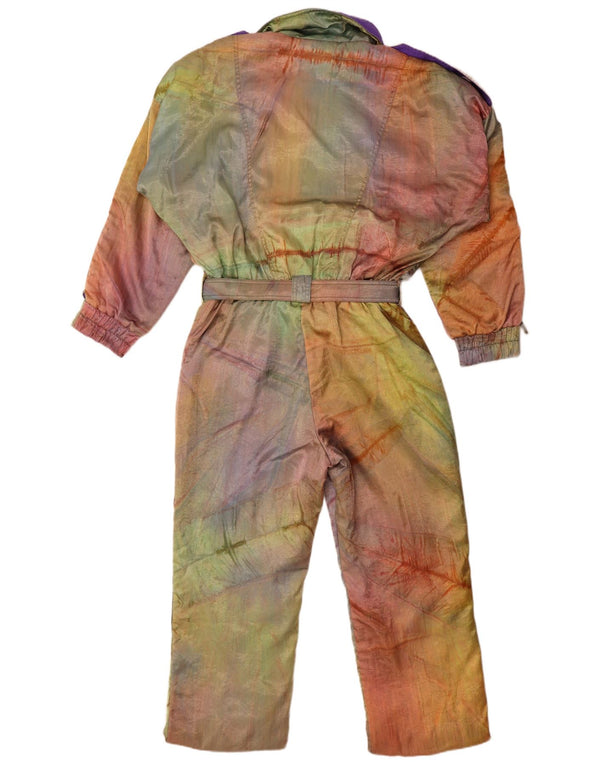 Salopetă de schi supradimensionată vintage pentru femei EU 42, mare, multicoloră, colorată