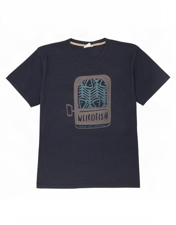 Tricou grafic pentru bărbați Weird Fish Top 3XL Bumbac bleumarin