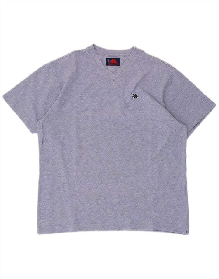 Tricou cu mânecă scurtă pentru bărbați Kappa Top mare din bumbac albastru