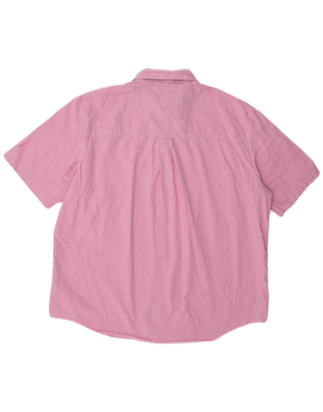Cămașă cu mânecă scurtă pentru bărbați Chaps, bumbac vichy roz 2XL