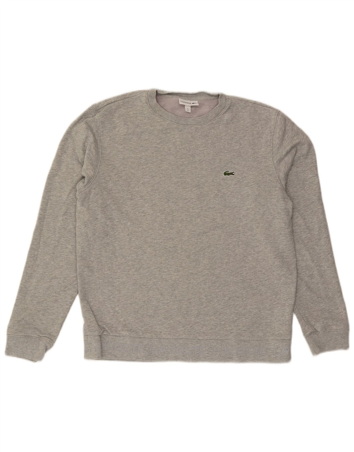Pulover pentru bărbați Lacoste, mărimea 5, mare, gri bumbac cu pete