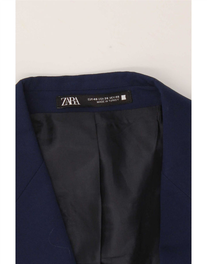 Blazer pentru bărbați Zara cu 2 nasturi EU 46 Mic Bleumarin