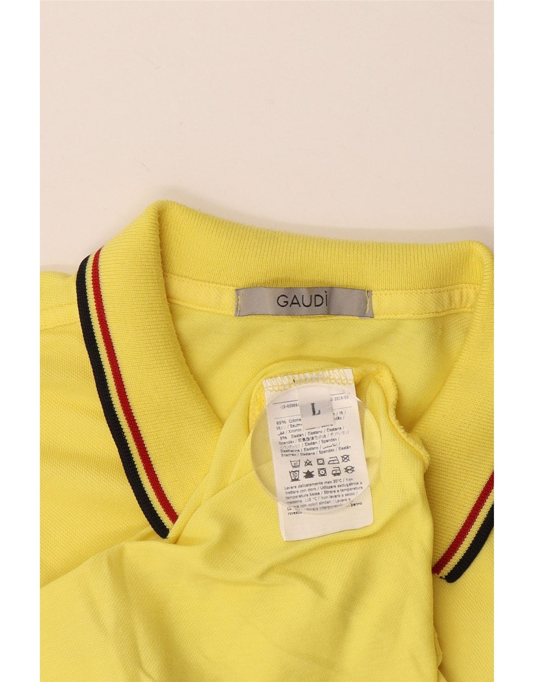 Tricou polo pentru bărbați GAUDI, bumbac galben mare