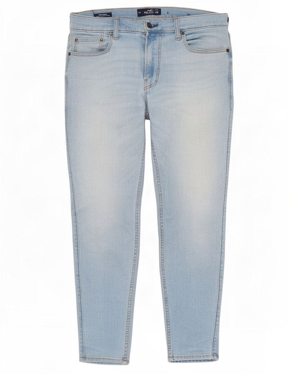 Blugi pentru bărbați Hollister Super Skinny W33 L30 Blue Cotton