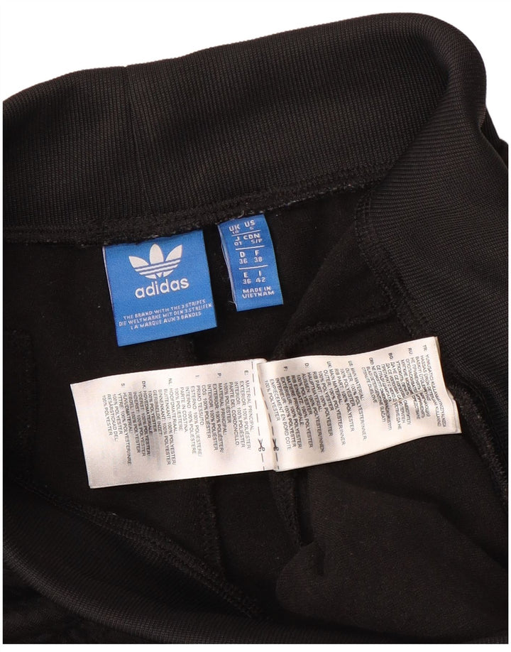 Pantaloni de trening cu grafic pentru femei Adidas UK 10 Poliester negru mic