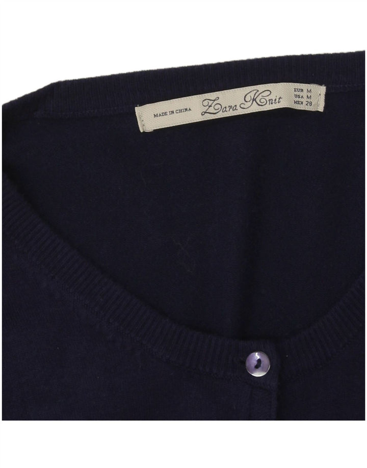 Pulover cardigan pentru femei Zara UK 14 Medium Bleumarin