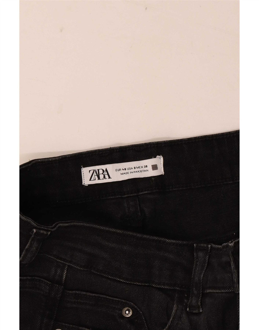 Blugi conici pentru femei Zara EU 40 Medium W30 L26 Negri