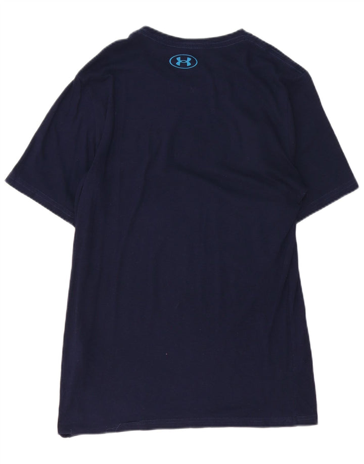 Tricou grafic pentru bărbați UNDER ARMOUR Top mic din bumbac bleumarin