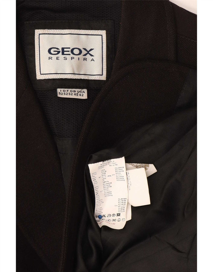 Jachetă pentru bărbați Geox Respira 3 Button Blazer UK 42 XL Lână neagră