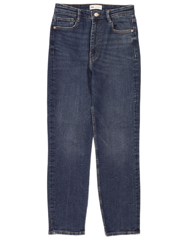 Blugi slim pentru femei cu talie înaltă Zara EU 38 Mici L28 L26 Albastru