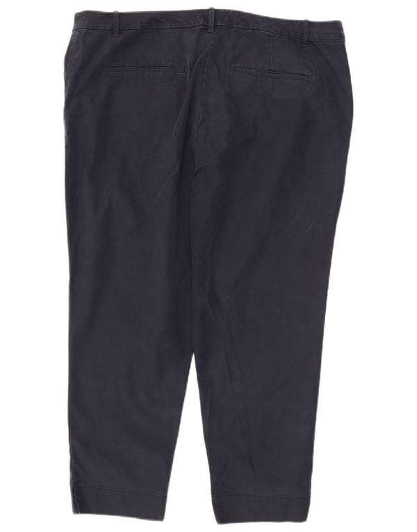 Pantaloni tăiați pentru femei Marks & Spencer UK 18 XL W38 L24 bleumarin bumbac