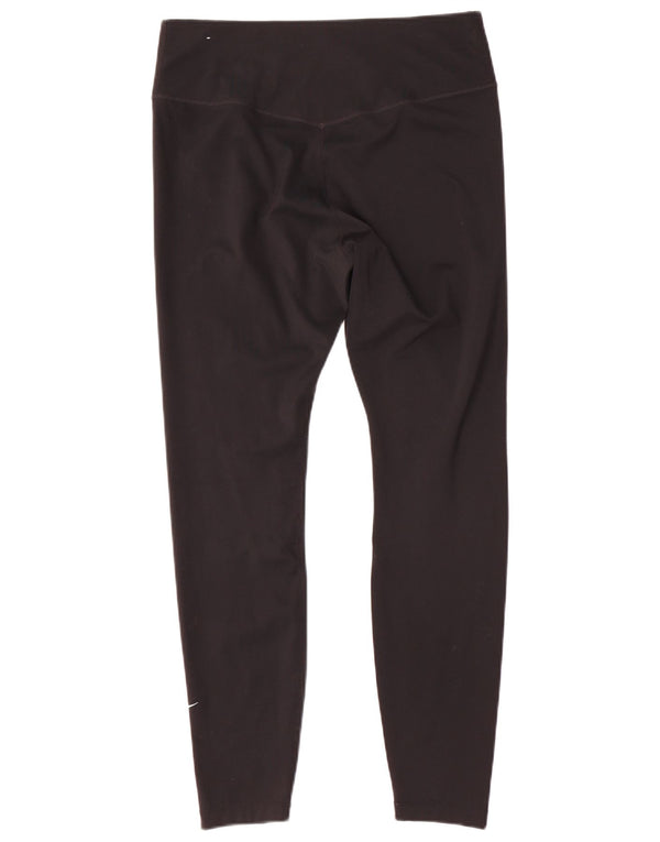 Leggings Dri Fit Nike pentru femei UK 16, mare, negru, poliester
