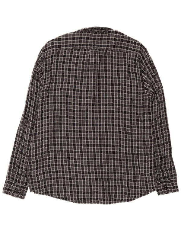 Cămașă de flanel pentru bărbați Lee, 2XL, bumbac negru cu carouri