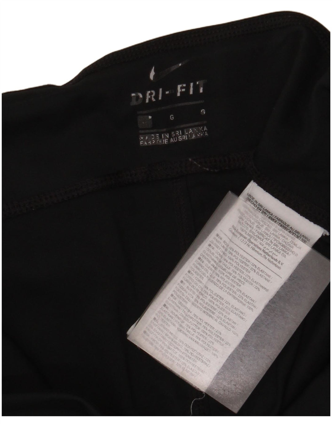 Leggings Nike Dri Fit pentru femei UK 14, mare, negru, poliester