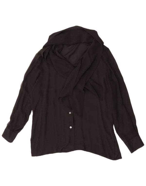 Blunauta Femei Blunauta camasa cu cravata in fata IT 44 Medium Black Silk