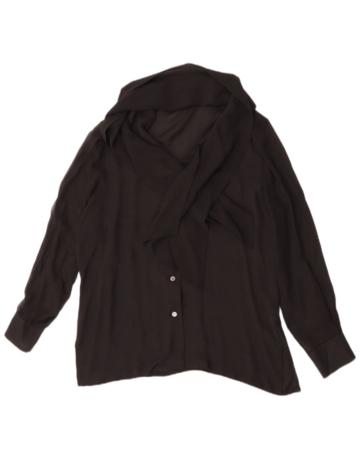 Blunauta Femei Blunauta camasa cu cravata in fata IT 44 Medium Black Silk