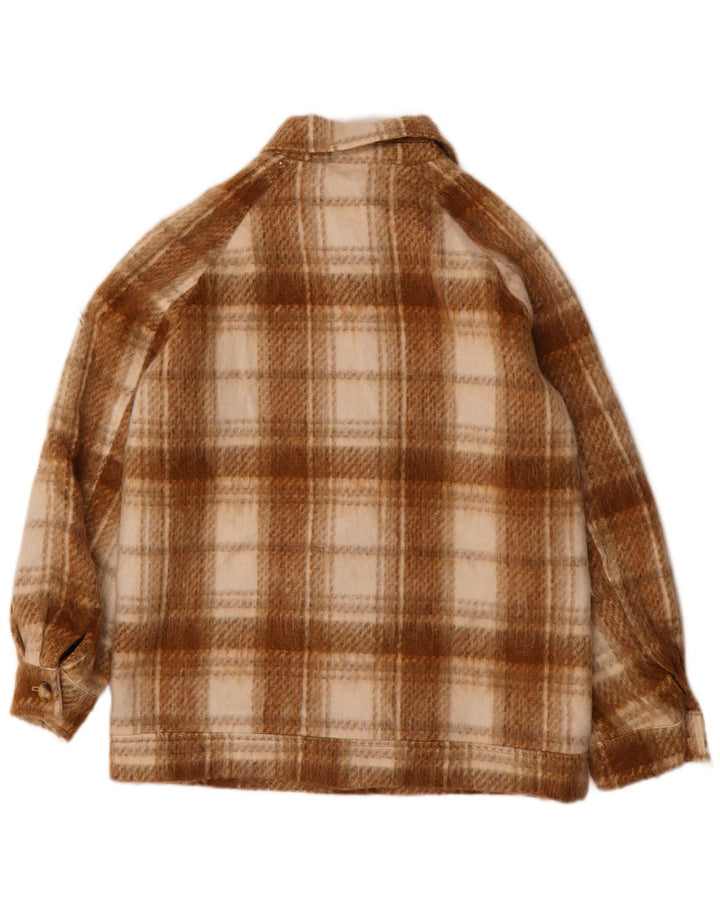 Jachetă pentru femei Marks & Spencer UK 8, maro, în carouri, poliester