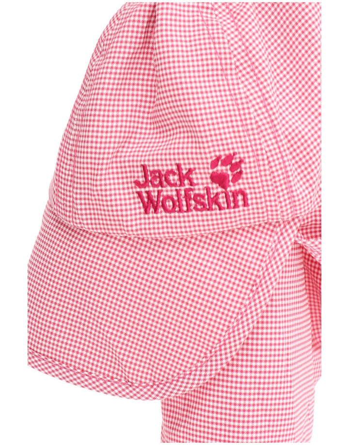 Jack Wolfskin Fete Gât Drape Trapper Pălărie 4-5 Ani Mic Pink Houndstooth