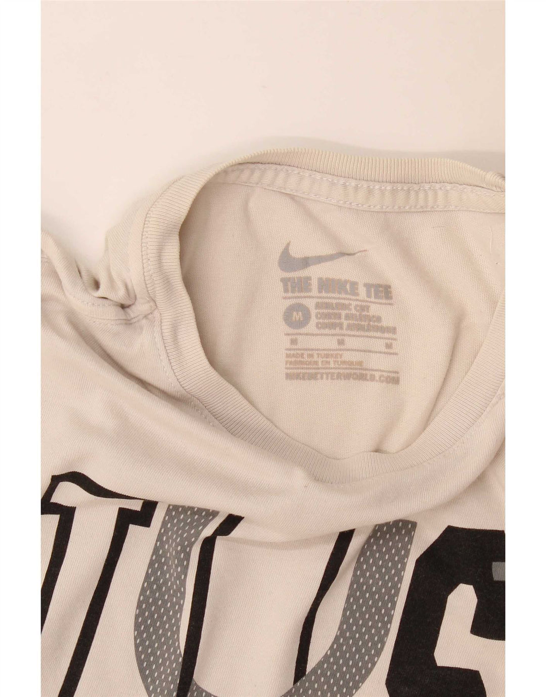 Tricou grafic Nike pentru bărbați, cu croială atletică, top, bumbac, gri mediu
