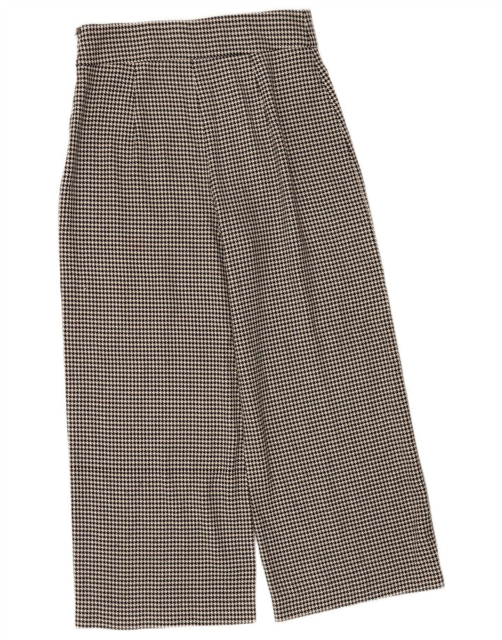 Pantaloni tăiați pentru femei Zara Medium L28 L24 Black Houndstooth