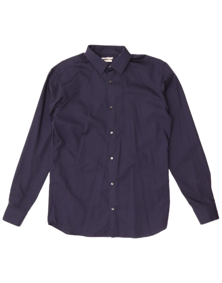 Cămașă Jack & Jones pentru bărbați, cu ajustare normală, din bumbac, albastru bleumarin mediu