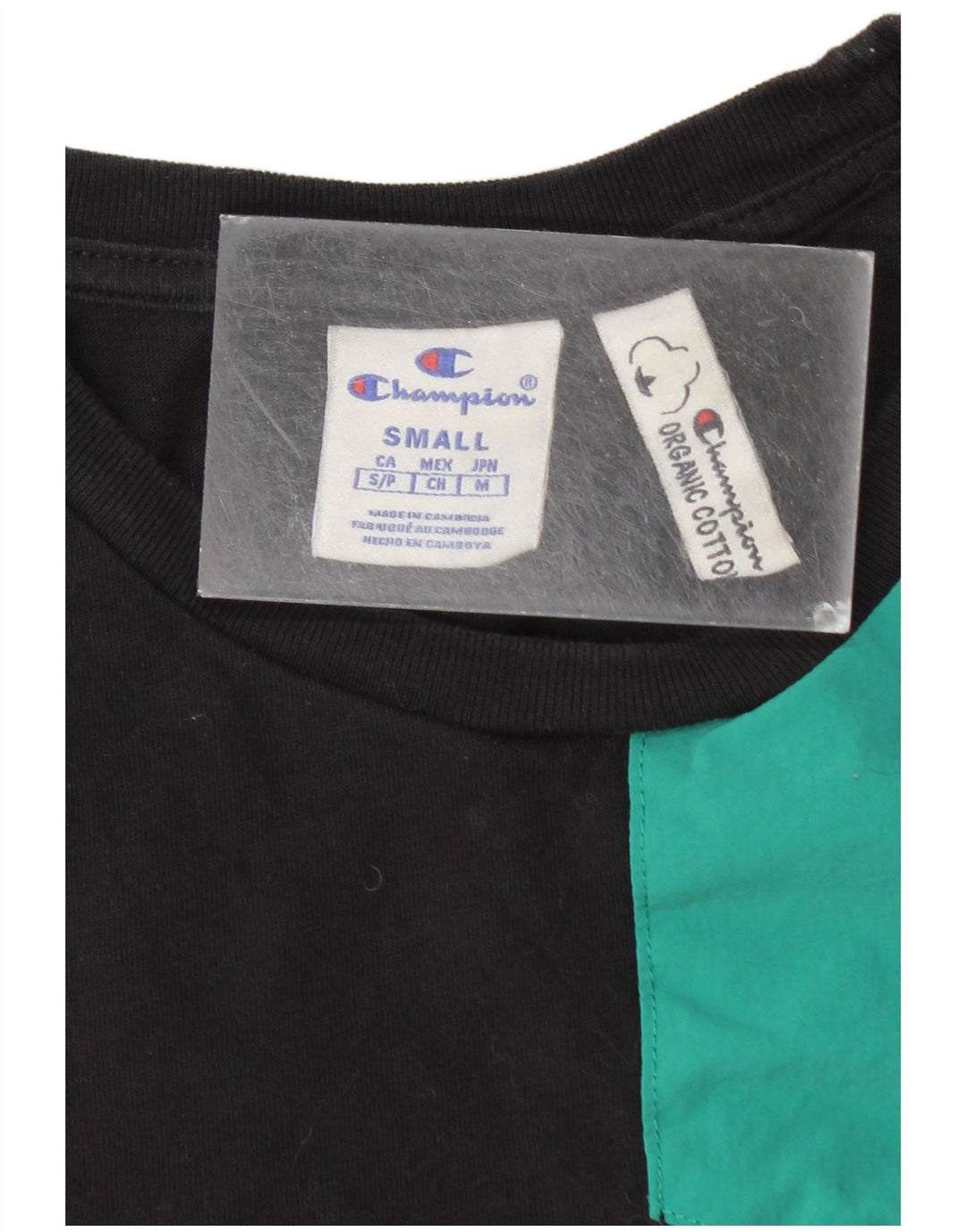 Tricou pentru bărbați Champion Top mic, negru, color block, bumbac