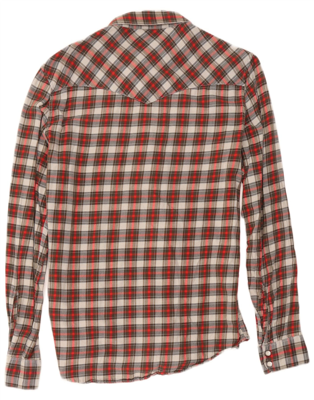 Cămașă de flanel pentru bărbați Levi's Slim Fit, bumbac cu carouri roșii medii