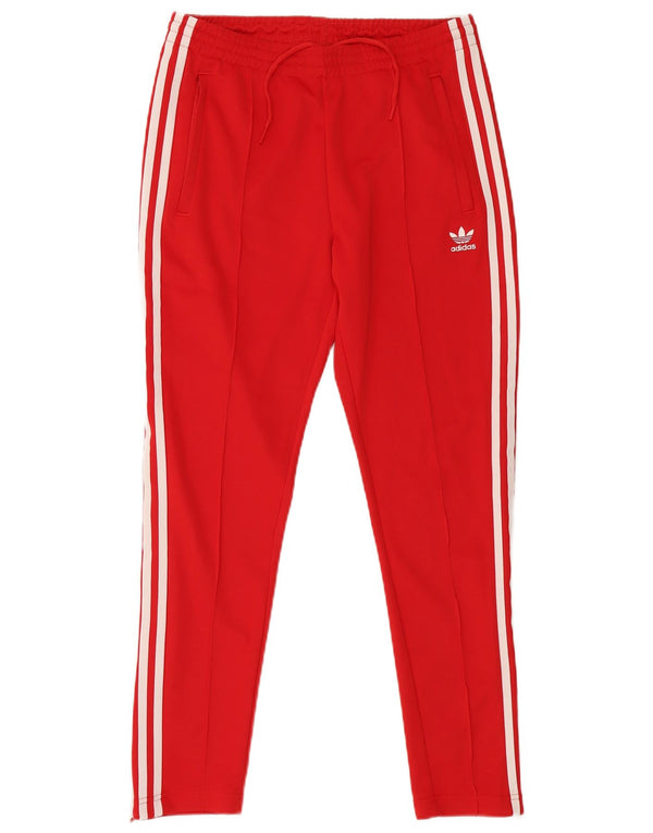 Pantaloni de trening ADIDAS pentru femei UK 12/14 Poliester roșu mediu
