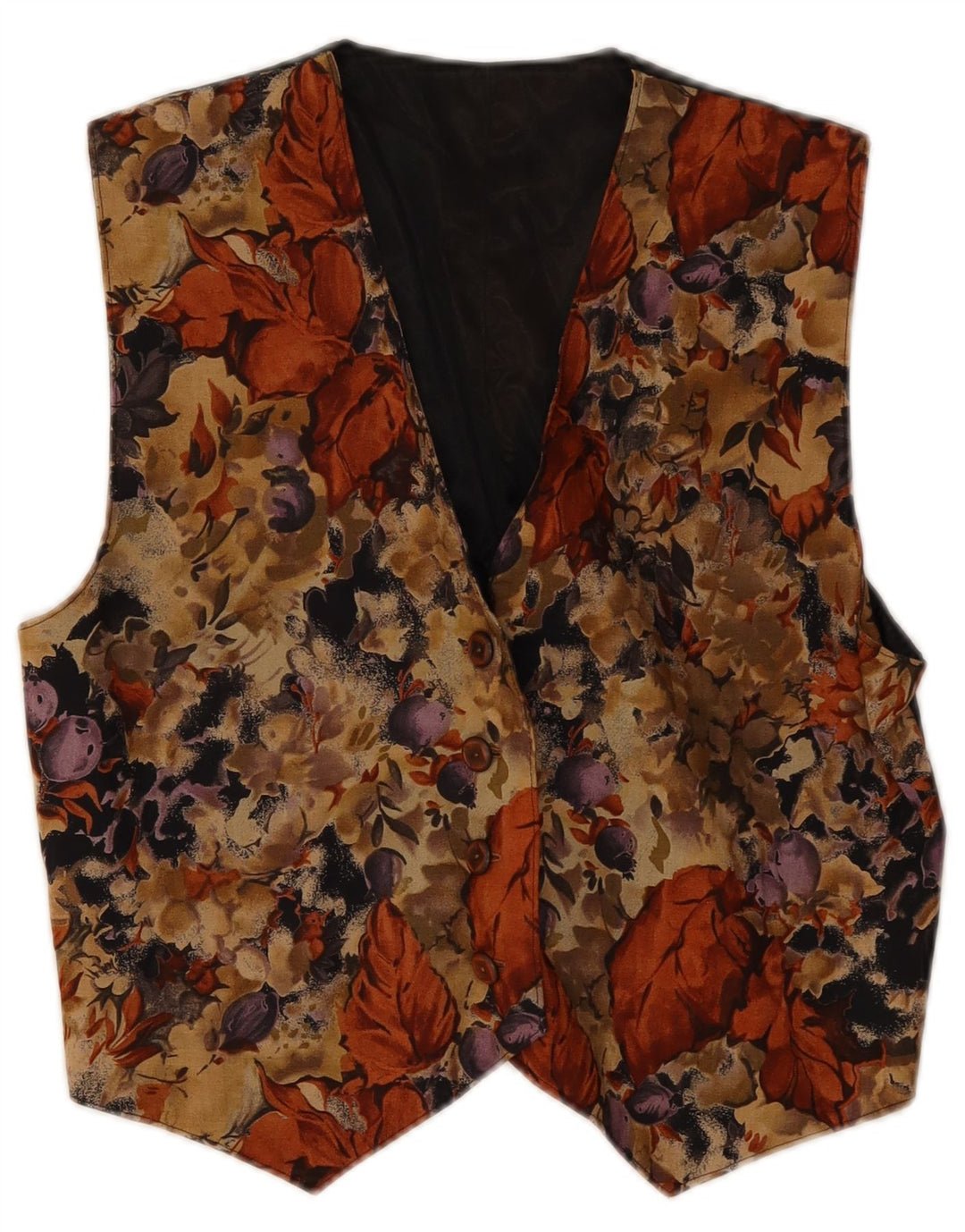 Vestă vintage pentru femei UK 12 Medium Multicolor Floral