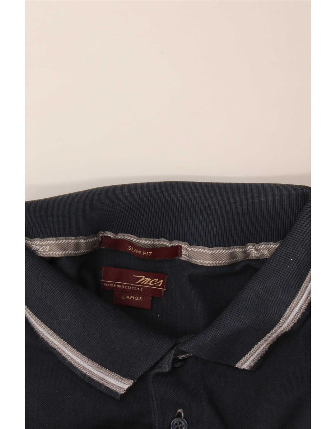 Cămașă polo pentru bărbați Marlboro Classics Slim Fit, mare bleumarin