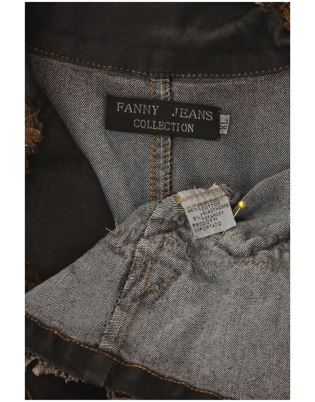 Jachetă vintage din blugi pentru femei, cu 2 nasturi, UK 18 XL, negru, bloc de culoare