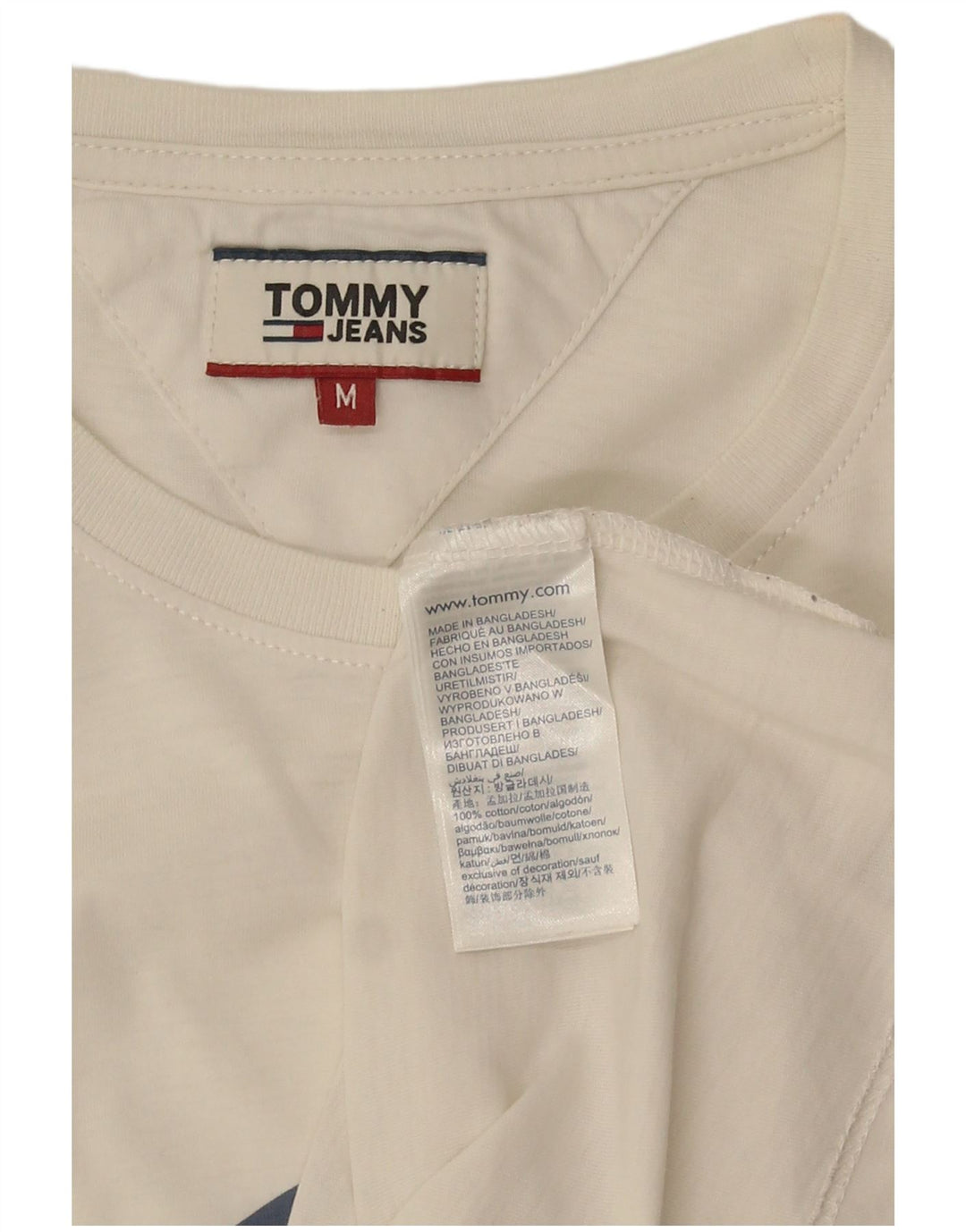 Tricou grafic Tommy Hilfiger pentru bărbați Top mediu din bumbac alb