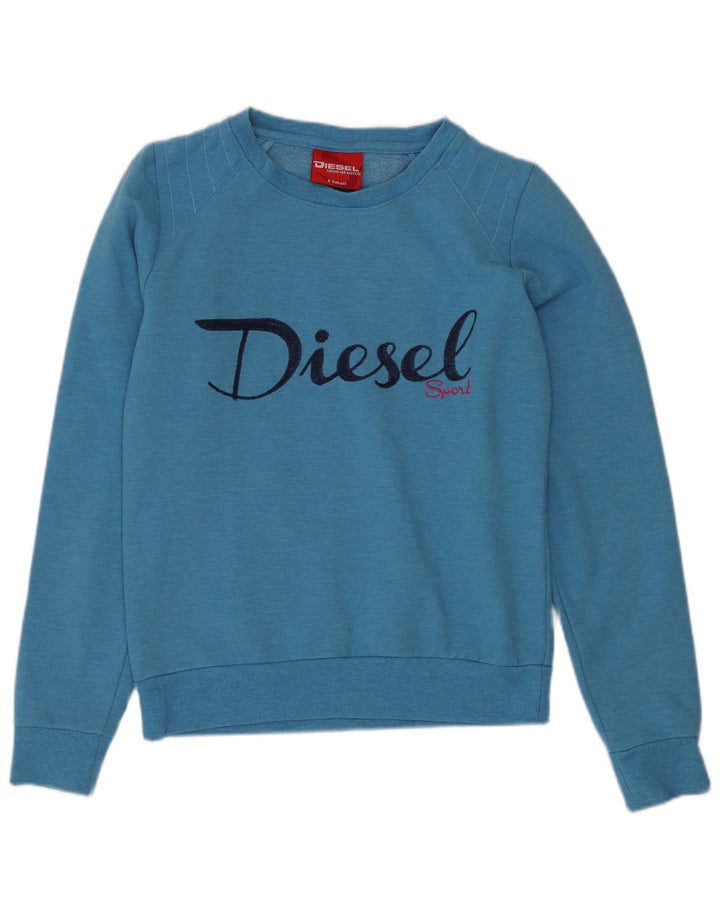 Pulover cu grafic pentru femei Diesel UK 6 XS Poliester albastru