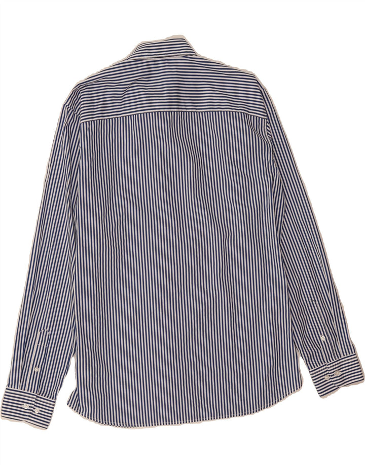 JACK & JONES Mens Shirt Large Blue Striped Cotton Vintage Jack & Jones and Second-Hand Jack & Jones from Messina Hembry 