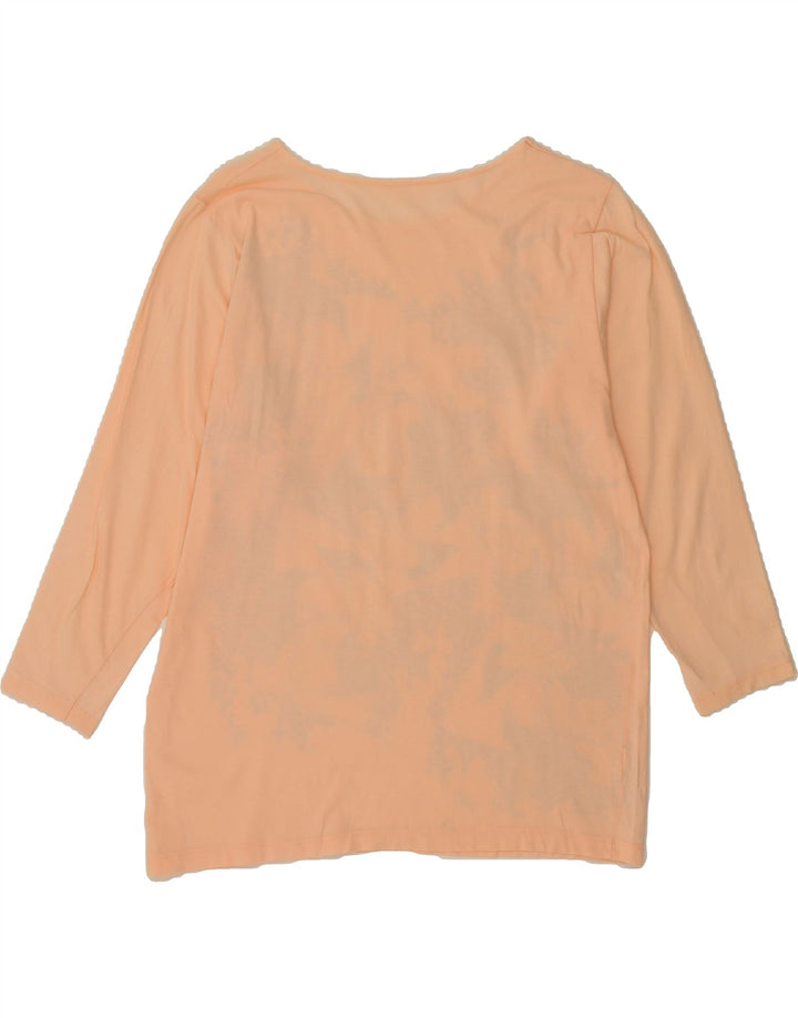 VINTAGE Womens Abstract Pattern Top Long Sleeve UK 18 XL Pink Cotton Vintage Vintage and Second-Hand Vintage from Messina Hembry 