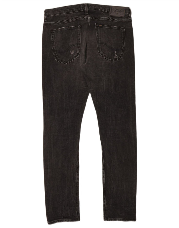 Blugi Lee Luke pentru bărbați, subțiri, învechiți, L34 L32, bumbac negru
