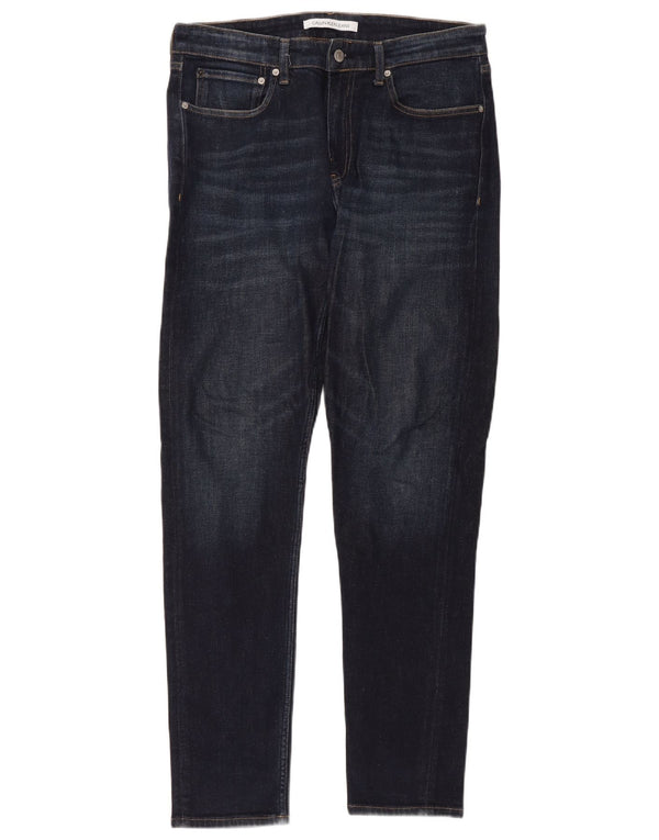 Blugi skinny Calvin Klein pentru bărbați W32 L32 bumbac bleumarin