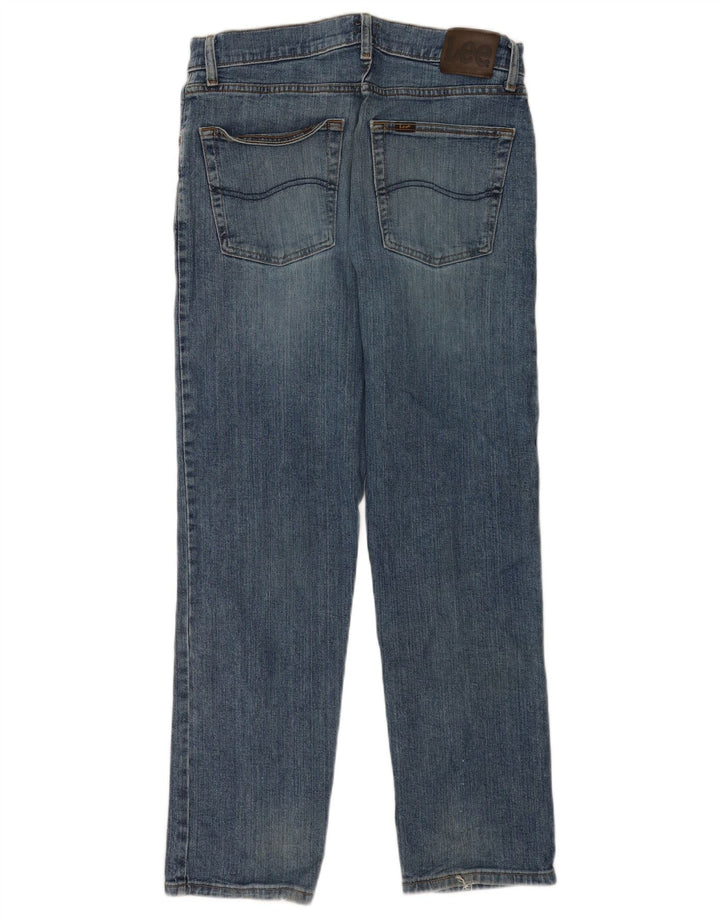 Blugi Lee pentru bărbați, distressed regular fit, drepte, W32 L30, bumbac albastru